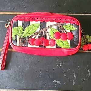 Isabella Fiore cherry clutch
